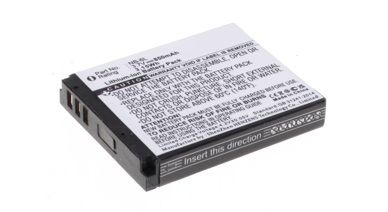 Аккумуляторные батареи для фотоаппаратов и видеокамер Canon PowerShot SX170 ISЕмкость (mAh): 850. Напряжение (V): 3,7