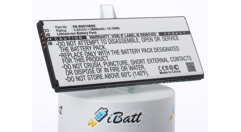 Аккумуляторная батарея для телефона, смартфона Samsung SM-N910A. Артикул iB-M1141.Емкость (mAh): 2800. Напряжение (V): 3,85