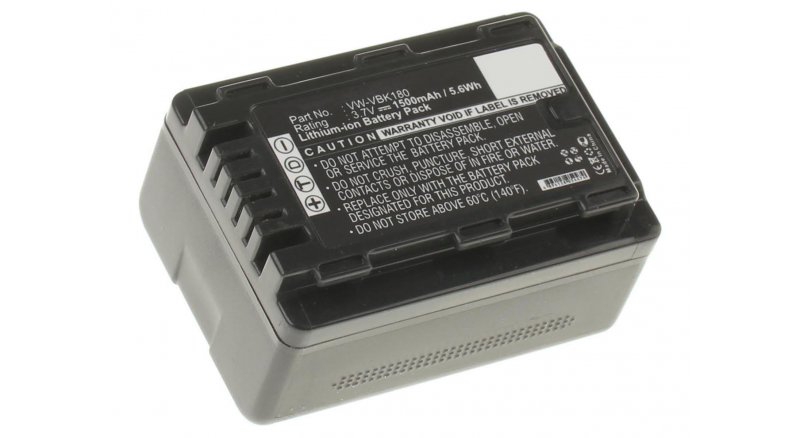 Аккумуляторные батареи для фотоаппаратов и видеокамер Panasonic HDC-HS80Емкость (mAh): 1500. Напряжение (V): 3,7