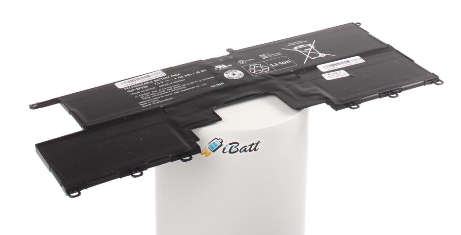 Аккумуляторная батарея для ноутбука Sony VAIO SVP1321M9RB (Pro 13). Артикул iB-A971.Емкость (mAh): 4740. Напряжение (V): 7,5