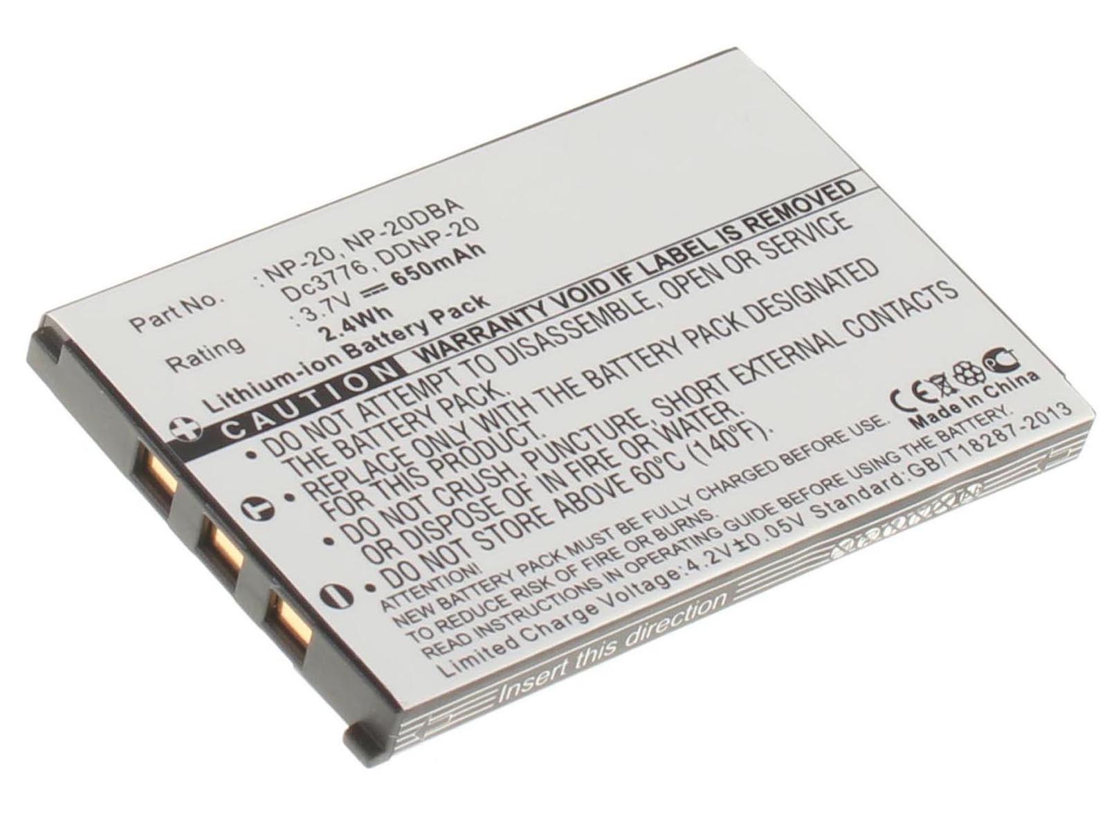 Аккумуляторные батареи для фотоаппаратов и видеокамер Casio Exilim Card EX-S880BKЕмкость (mAh): 650. Напряжение (V): 3,7