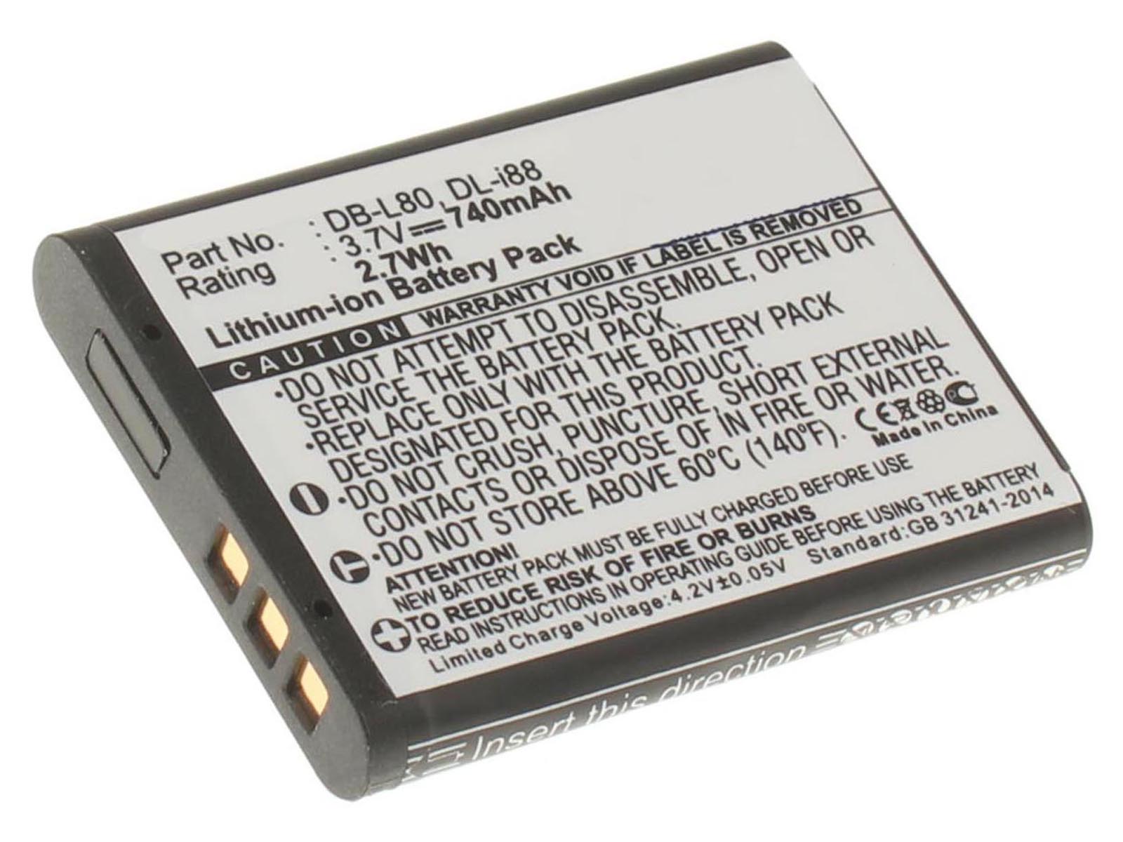 Аккумуляторная батарея PX1686U для фотоаппаратов и видеокамер Pentax. Артикул iB-F227.Емкость (mAh): 740. Напряжение (V): 3,7