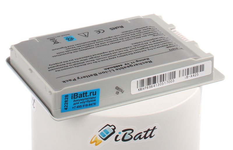 Аккумуляторная батарея iBatt iB-A425 для ноутбука AppleЕмкость (mAh): 4400. Напряжение (V): 11,1