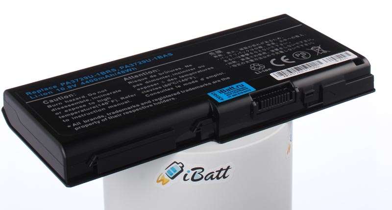 Аккумуляторная батарея для ноутбука Toshiba Qosmio X500-11G. Артикул iB-A320.Емкость (mAh): 4400. Напряжение (V): 10,8