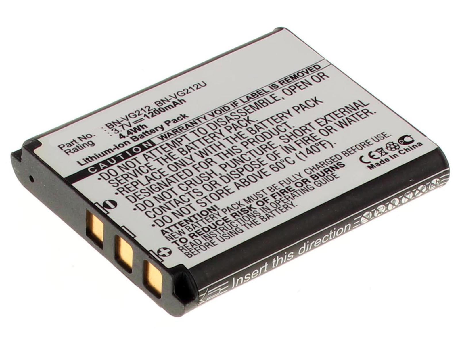 Аккумуляторная батарея BN-VG212 для фотоаппаратов и видеокамер JVC. Артикул iB-F410.Емкость (mAh): 1200. Напряжение (V): 3,7