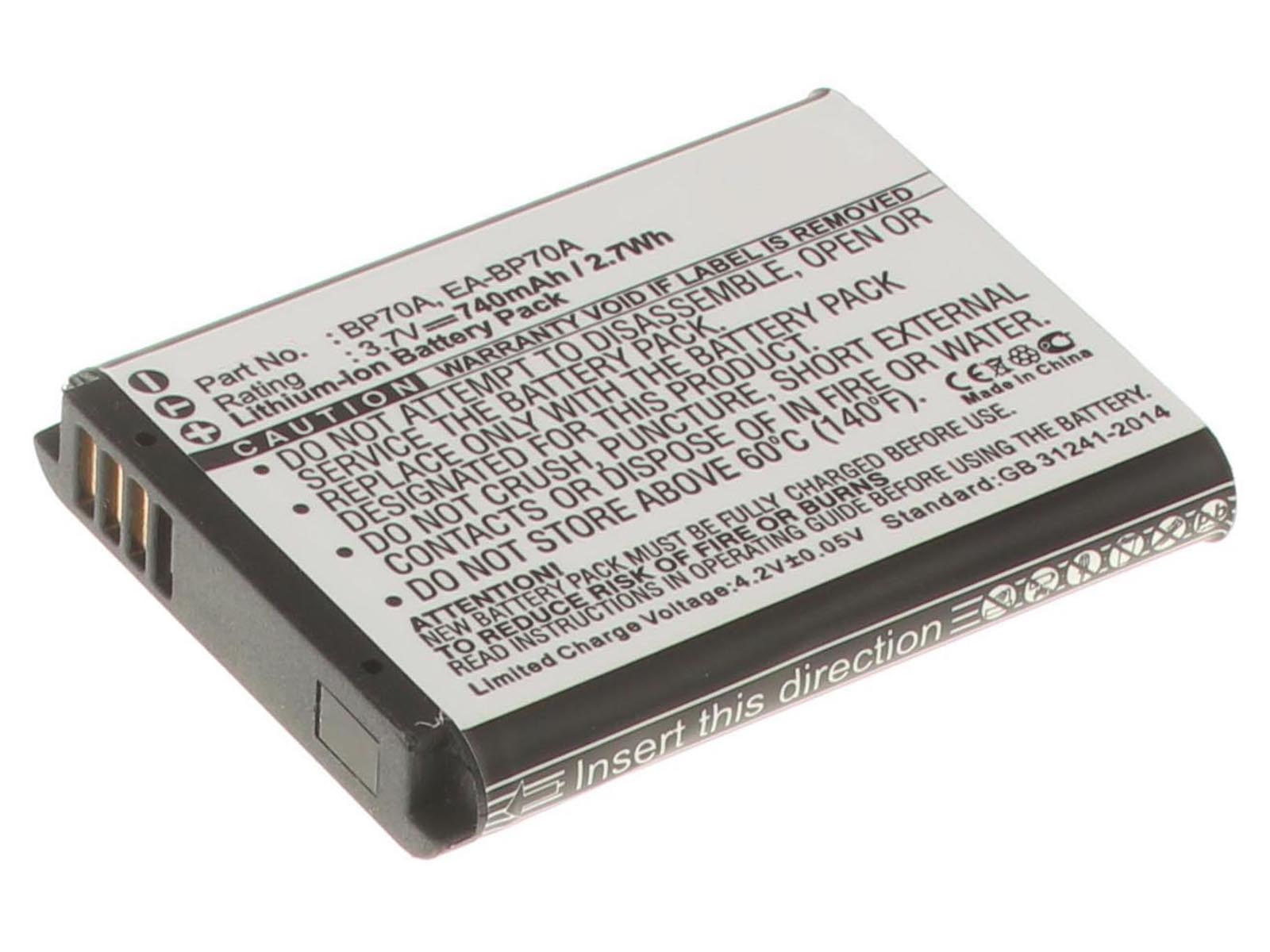 Аккумуляторные батареи для фотоаппаратов и видеокамер Samsung PL91Емкость (mAh): 740. Напряжение (V): 3,7