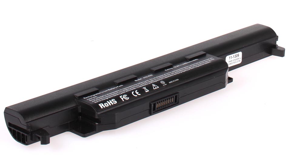Аккумуляторная батарея для ноутбука Asus K55A (Dual Core). Артикул 11-1306.Емкость (mAh): 4400. Напряжение (V): 10,8