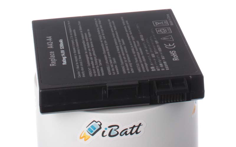Аккумуляторная батарея для ноутбука Asus A4702LUH. Артикул iB-A175H.Емкость (mAh): 5200. Напряжение (V): 14,8