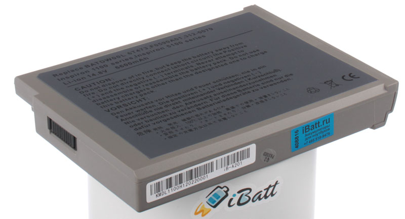 Аккумуляторная батарея 8T273 для ноутбуков Dell. Артикул iB-A201.Емкость (mAh): 6600. Напряжение (V): 14,8