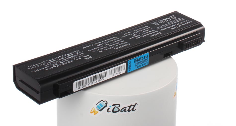 Аккумуляторная батарея WT10536A4091 для ноутбуков MSI. Артикул iB-A834.Емкость (mAh): 4400. Напряжение (V): 10,8