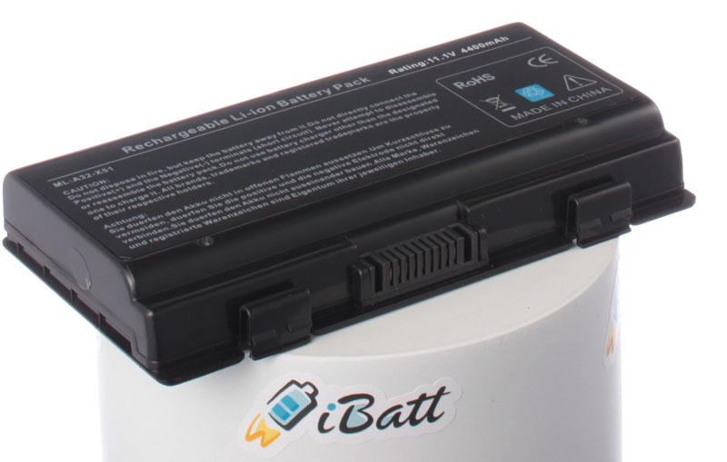 Аккумуляторная батарея для ноутбука Asus Pro52H. Артикул iB-A182.Емкость (mAh): 4400. Напряжение (V): 11,1
