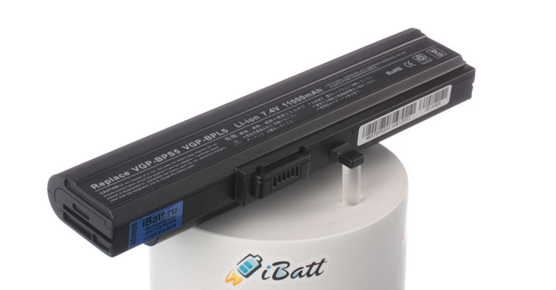 Аккумуляторная батарея для ноутбука Sony VAIO VGN-TX26C/T. Артикул iB-A469.Емкость (mAh): 11000. Напряжение (V): 7,4