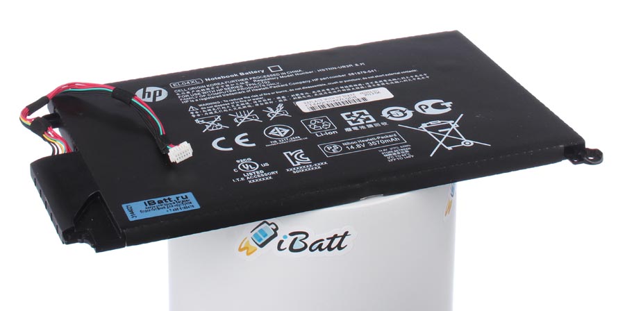 Аккумуляторная батарея для ноутбука HP-Compaq ENVY TouchSmart 4-1230tu Ultrabook. Артикул iB-A615.Емкость (mAh): 3400. Напряжение (V): 14,8
