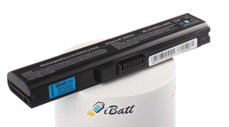 Аккумуляторная батарея для ноутбука Toshiba Satellite U300-11P. Артикул iB-A459H.Емкость (mAh): 5200. Напряжение (V): 10,8