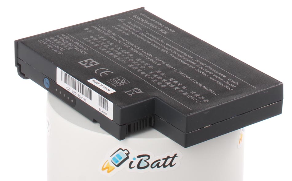 Аккумуляторная батарея для ноутбука Fujitsu-Siemens Lifebook E-4010. Артикул iB-A760.Емкость (mAh): 4400. Напряжение (V): 14,4