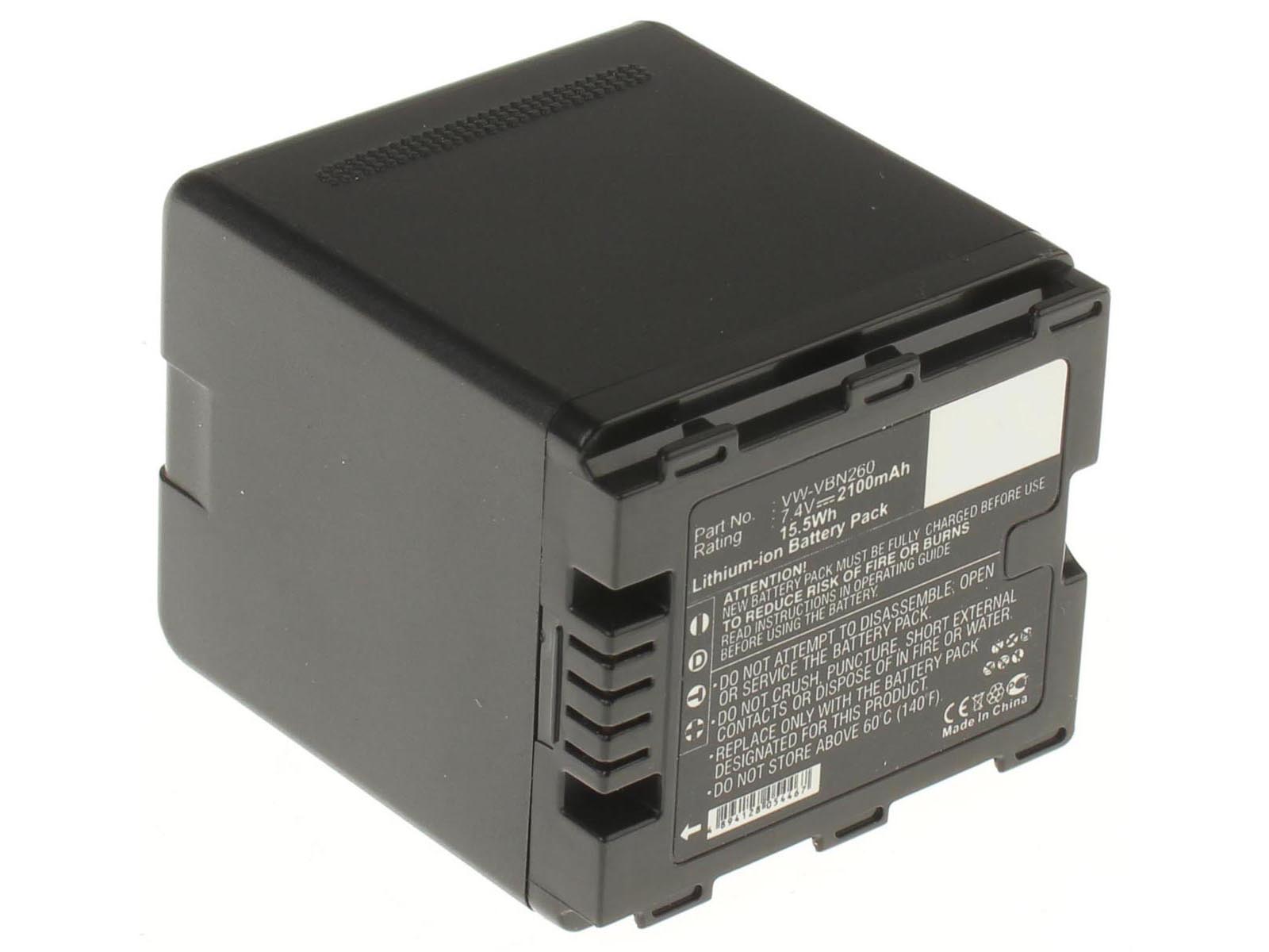 Аккумуляторная батарея VW-VBN260E для фотоаппаратов и видеокамер Panasonic. Артикул iB-F229.Емкость (mAh): 2100. Напряжение (V): 7,4