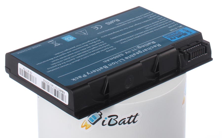 Аккумуляторная батарея для ноутбука Acer TravelMate 4282WLMi. Артикул iB-A117H.Емкость (mAh): 5200. Напряжение (V): 14,8