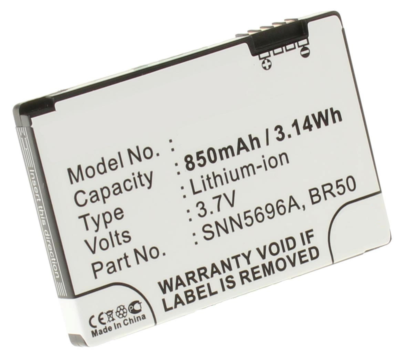 Аккумуляторная батарея SNN5696C для телефонов, смартфонов Motorola. Артикул iB-M357.Емкость (mAh): 850. Напряжение (V): 3,7