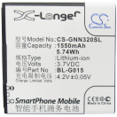 Аккумуляторная батарея для телефона, смартфона Gionee GN380. Артикул iB-M1790.Емкость (mAh): 1550. Напряжение (V): 3,7