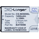 Аккумуляторная батарея BAT909B для телефонов, смартфонов NEC. Артикул iB-M2356.Емкость (mAh): 1400. Напряжение (V): 3,7