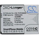 Аккумуляторная батарея для телефона, смартфона TCL J706T. Артикул iB-M2896.Емкость (mAh): 1800. Напряжение (V): 3,8