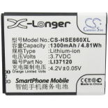 Аккумуляторная батарея для телефона, смартфона Hisense HS-E860. Артикул iB-M1860.Емкость (mAh): 1300. Напряжение (V): 3,7