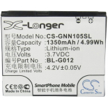 Аккумуляторная батарея для телефона, смартфона Gionee GN105. Артикул iB-M1788.Емкость (mAh): 1350. Напряжение (V): 3,7