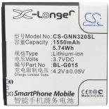 Аккумуляторная батарея для телефона, смартфона Gionee GN380. Артикул iB-M1790.Емкость (mAh): 1550. Напряжение (V): 3,7
