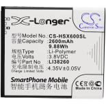 Аккумуляторная батарея для телефона, смартфона Hisense X6T. Артикул iB-M1873.Емкость (mAh): 2600. Напряжение (V): 3,8