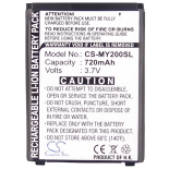 Аккумуляторная батарея для телефона, смартфона Sagem MY-302X. Артикул iB-M2599.Емкость (mAh): 720. Напряжение (V): 3,7