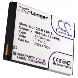Аккумуляторная батарея для телефона, смартфона Sagem MY-401C. Артикул iB-M2608.Емкость (mAh): 650. Напряжение (V): 3,7