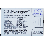 Аккумуляторная батарея CPLD-27 для телефонов, смартфонов Coolpad. Артикул iB-M1637.Емкость (mAh): 1400. Напряжение (V): 3,7