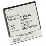Аккумуляторная батарея SC-02B для телефонов, смартфонов Sprint. Артикул iB-M323.Емкость (mAh): 1750. Напряжение (V): 3,7