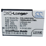 Аккумуляторная батарея для телефона, смартфона Lenovo A518. Артикул iB-M2103.Емкость (mAh): 1000. Напряжение (V): 3,7
