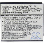 Аккумуляторная батарея для телефона, смартфона Samsung GT-S5200. Артикул iB-M2680.Емкость (mAh): 750. Напряжение (V): 3,7