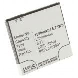 Аккумуляторная батарея SBPL0103001 для телефонов, смартфонов LG. Артикул iB-M339.Емкость (mAh): 1550. Напряжение (V): 3,7