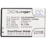Аккумуляторная батарея BL-L008 для телефонов, смартфонов Gionee. Артикул iB-M1800.Емкость (mAh): 1700. Напряжение (V): 3,7