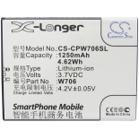 Аккумуляторная батарея CPLD-80 для телефонов, смартфонов SKYWORTH. Артикул iB-M1687.Емкость (mAh): 1250. Напряжение (V): 3,7
