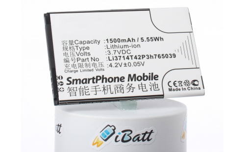 Аккумуляторная батарея LI3714T42P3H765039 для телефонов, смартфонов ZTE. Артикул iB-M3037.