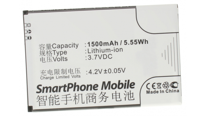 Аккумуляторная батарея для телефона, смартфона Acer Z130. Артикул iB-M627.Емкость (mAh): 1500. Напряжение (V): 3,7