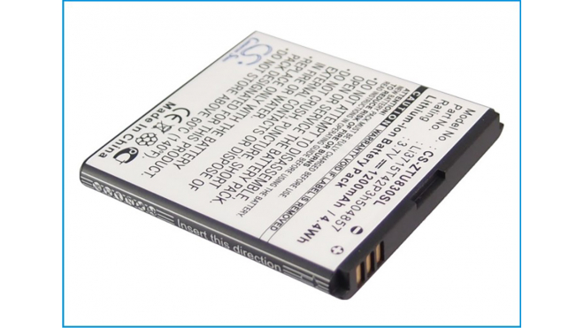 Аккумуляторная батарея для телефона, смартфона ZTE U812. Артикул iB-M1169.Емкость (mAh): 1200. Напряжение (V): 3,7