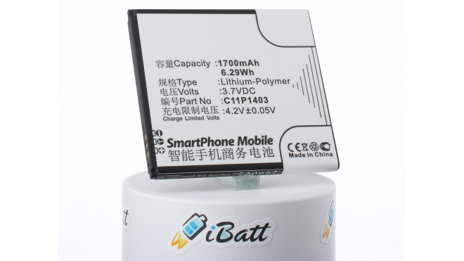 Аккумуляторная батарея для телефона, смартфона Asus A450CG. Артикул iB-M1308.Емкость (mAh): 1700. Напряжение (V): 3,7