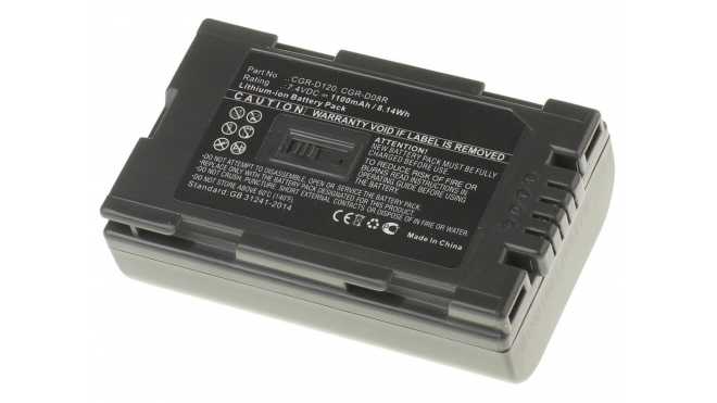 Аккумуляторные батареи для фотоаппаратов и видеокамер Panasonic PV-VM202Емкость (mAh): 1100. Напряжение (V): 7,4