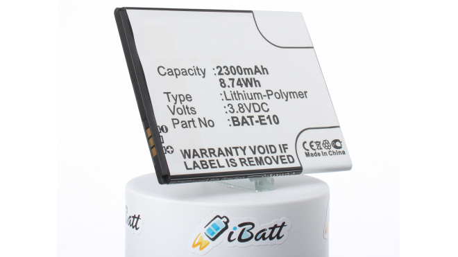 Аккумуляторная батарея BAT-E10(1ICP4/58/71) для телефонов, смартфонов Acer. Артикул iB-M1193.Емкость (mAh): 2300. Напряжение (V): 3,8