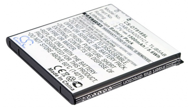 Аккумуляторная батарея для телефона, смартфона Alcatel One Touch 918 Mix. Артикул iB-M1239.Емкость (mAh): 1500. Напряжение (V): 3,7