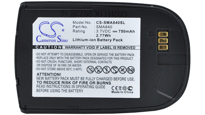 Аккумуляторная батарея для телефона, смартфона Sprint VIA820. Артикул iB-M2764.Емкость (mAh): 750. Напряжение (V): 3,7