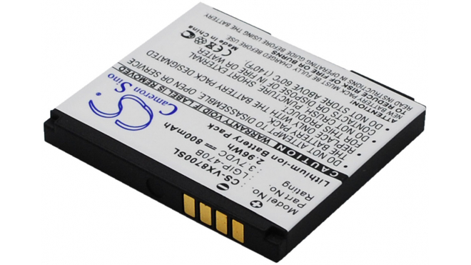 Аккумуляторная батарея LGIP-970B для телефонов, смартфонов LG. Артикул iB-M2228.Емкость (mAh): 800. Напряжение (V): 3,7