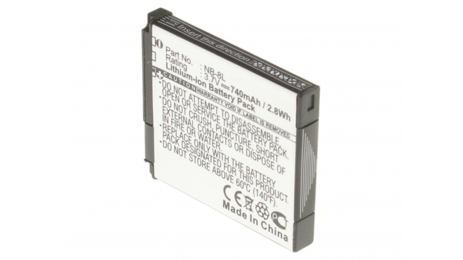 Аккумуляторная батарея iBatt iB-F128 для фотокамер и видеокамер CanonЕмкость (mAh): 740. Напряжение (V): 3,7