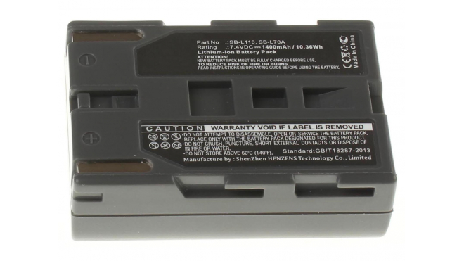 Аккумуляторная батарея SB-LS110 для фотоаппаратов и видеокамер Samsung. Артикул iB-F240.Емкость (mAh): 1400. Напряжение (V): 7,4