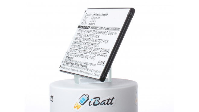 Аккумуляторная батарея iBatt iB-M704 для телефонов, смартфонов HighscreenЕмкость (mAh): 1800. Напряжение (V): 3,7